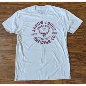 Arrow Lodge Brewing Logo Craft Beer T-Shirt Mens Medium California Covina